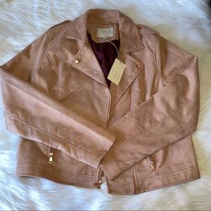 🆕🆕AND AWAY BLUSH FAUX SUEDE JACKET